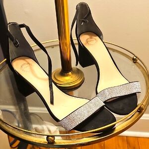 Elegant Black and Silver Women's Sandals